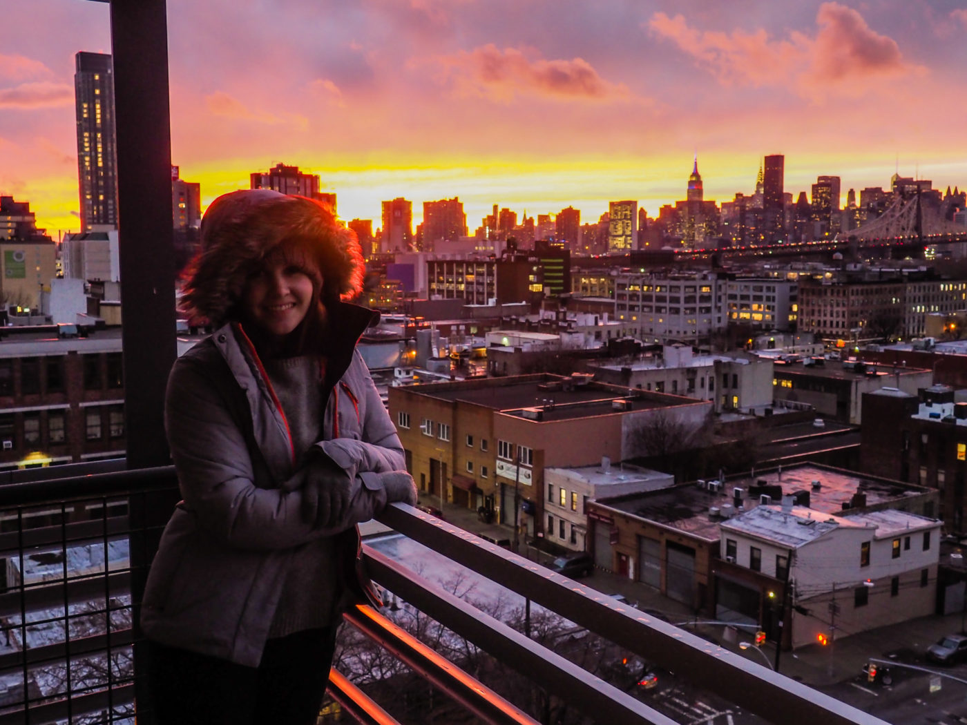 NYC sunset view