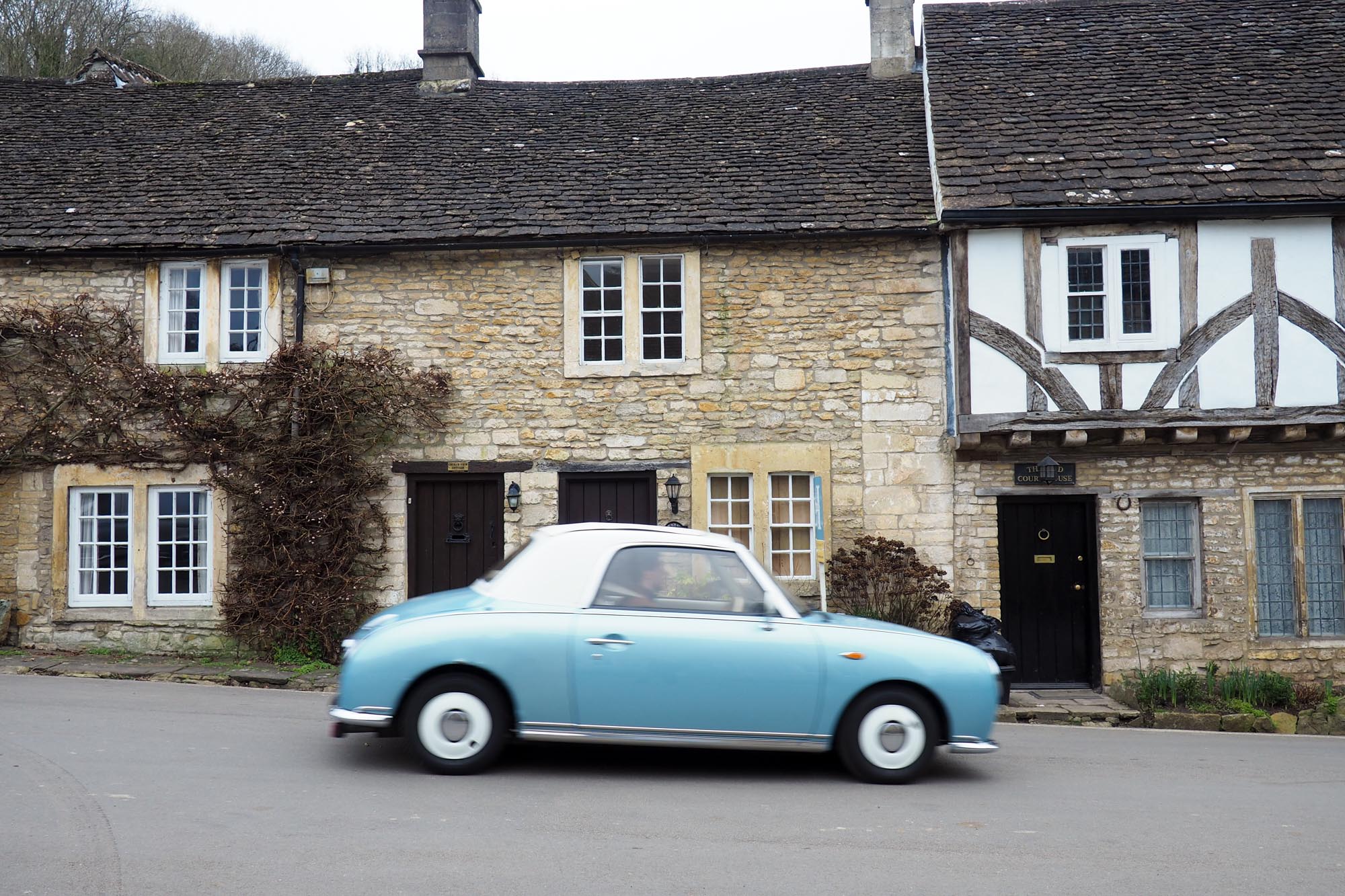 Castle Combe Cotswolds Nissan Figaro