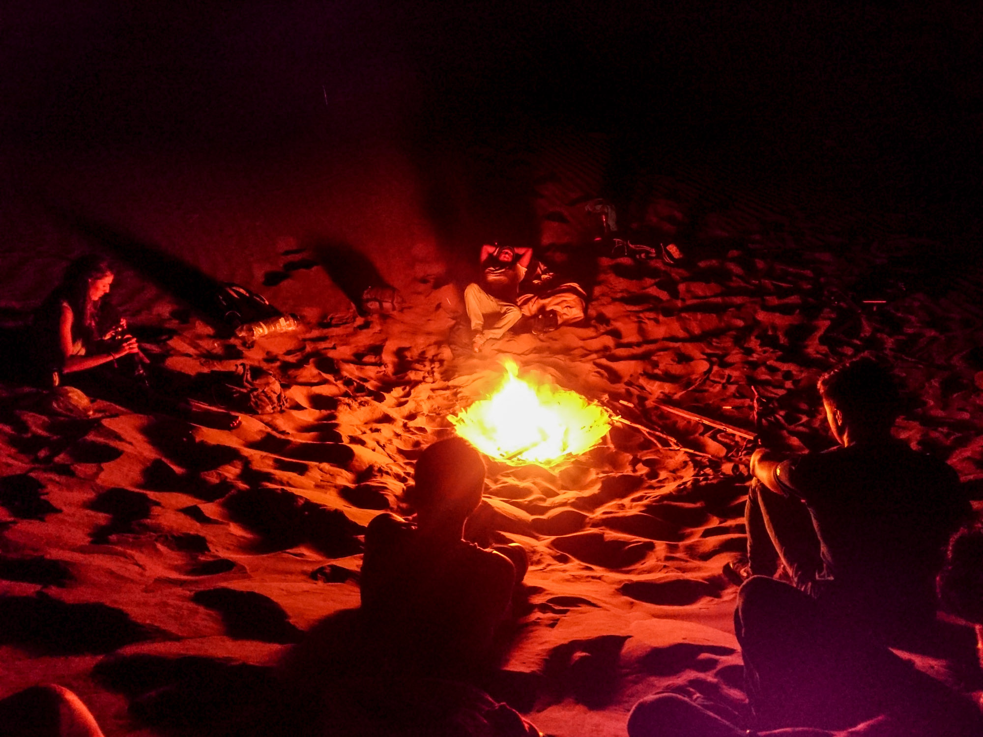 huacachina desert bonfire