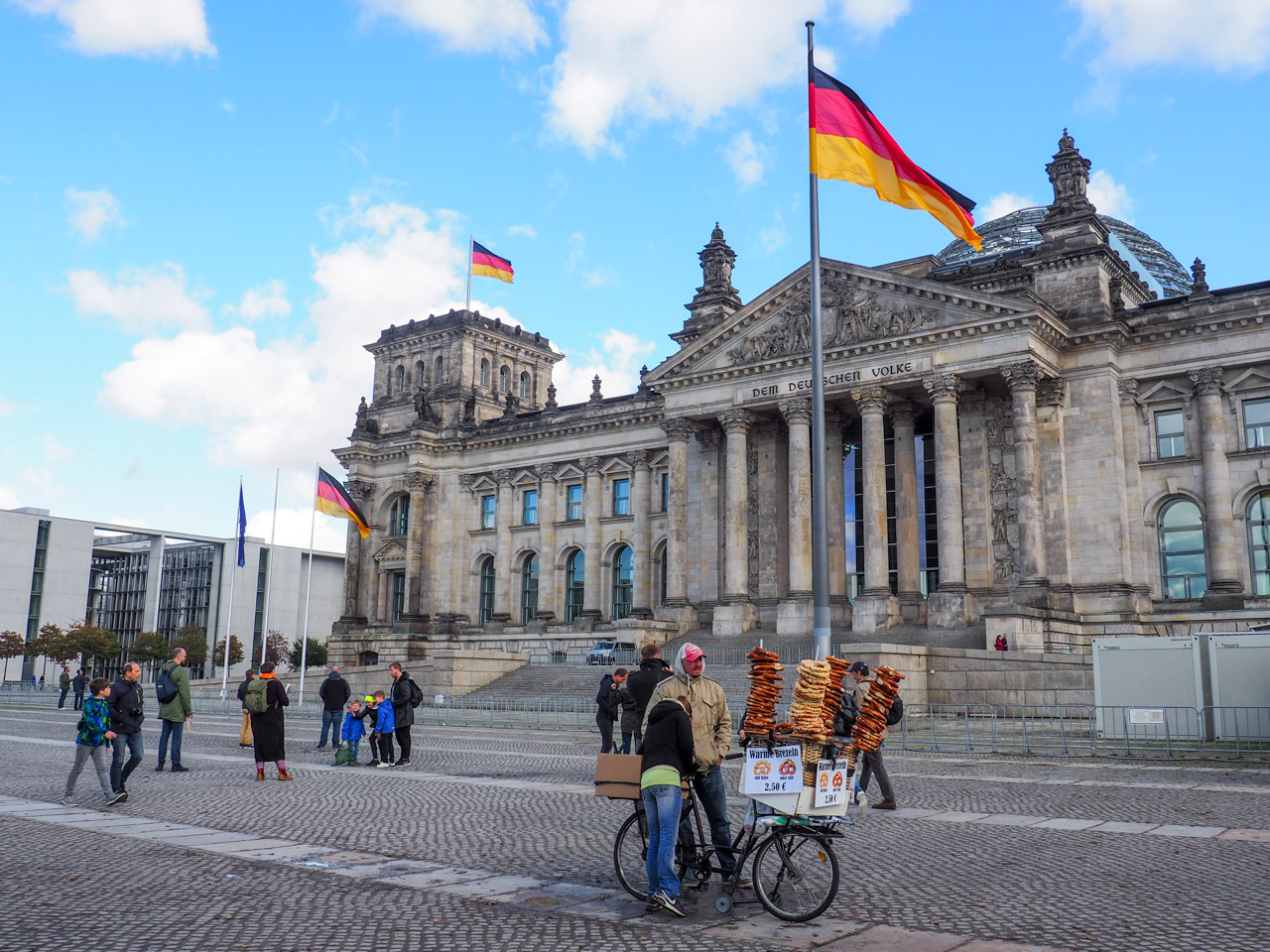 Reichstag and pretzels